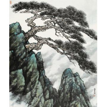 王林森国画山水庐山迎客松字画之家