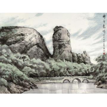 王林森国画山水神乎龟峰字画之家