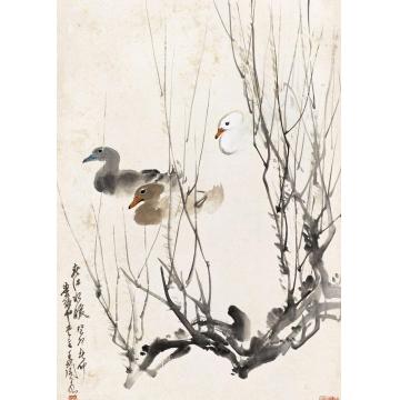 王兰若国画花鸟春江水暖字画之家