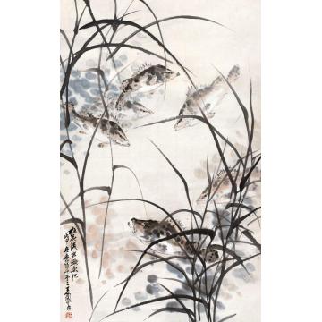 王兰若国画花鸟桃花流水鳜鱼肥字画之家