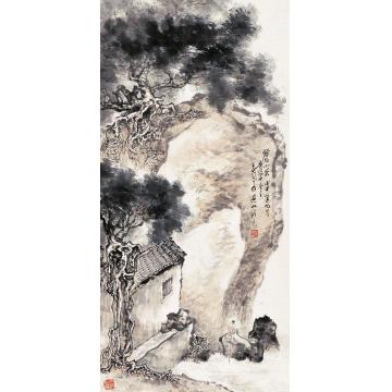 王兰若国画山水石小景字画之家