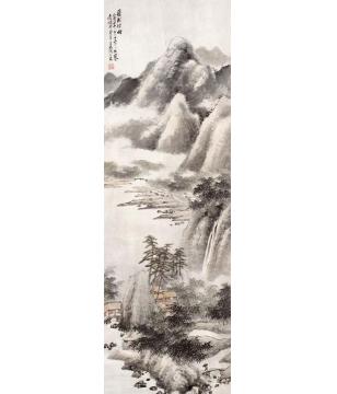王兰若国画山水潇湘烟雨字画之家
