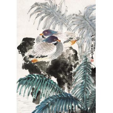 王兰若国画花鸟小憩字画之家