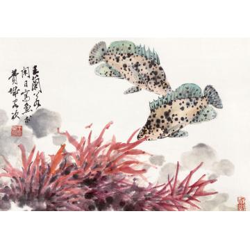 王兰若国画花鸟双鱼字画之家