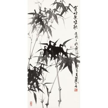 王兰若国画花鸟窗竹夜鸣秋字画之家