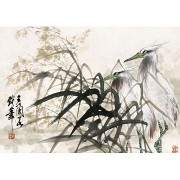 王兰若国画花鸟双鹭字画之家