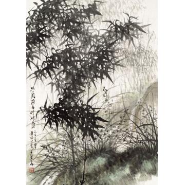 王兰若国画花鸟幽兰满谷修竹万山字画之家
