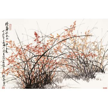 王兰若国画花鸟卷帘秋色入户来字画之家