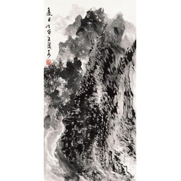 王兰若国画山水夏日字画之家