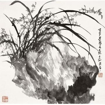 王兰若国画花鸟兰石图字画之家