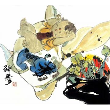 谢申国画人物春字画之家