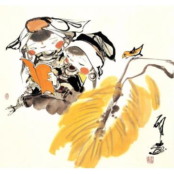 谢申国画人物山花字画之家