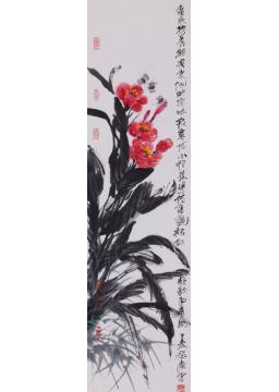 史文集国画花鸟霜来荷叶渐凋零字画之家