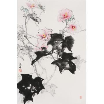 何洵瑶国画花鸟秋色字画之家
