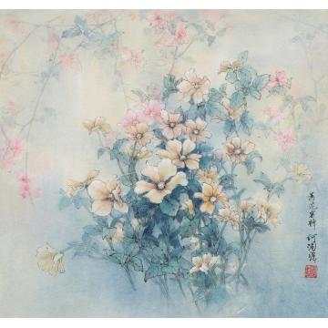 何洵瑶国画花鸟加拿大卑斯省花字画之家