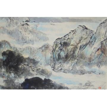何洵瑶国画山水恬靜字画之家