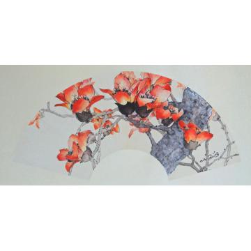 何洵瑶国画花鸟木棉字画之家
