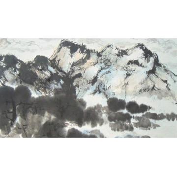 何洵瑶国画山水隱居字画之家