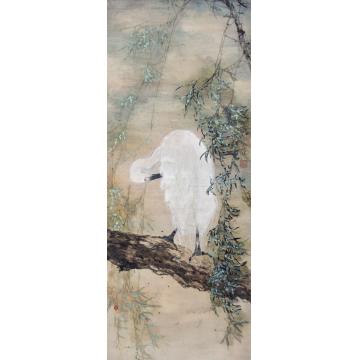 何洵瑶国画动物白鷺字画之家