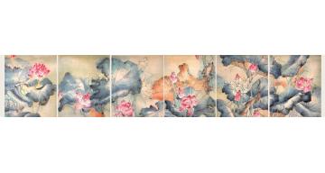 何洵瑶国画花鸟荷塘拾趣字画之家