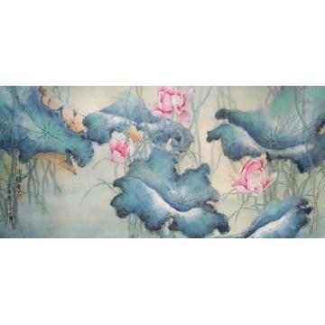 何洵瑶国画花鸟荷影字画之家