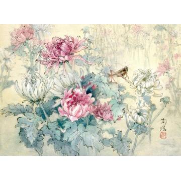 何洵瑶国画花鸟秋曲字画之家