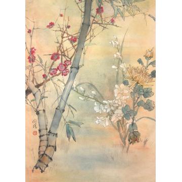 何洵瑶国画花鸟四君子字画之家