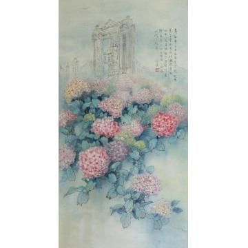 何洵瑶国画花鸟土耳其綉球字画之家