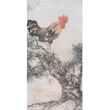 何洵瑶国画花鸟雄雞字画之家