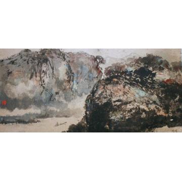 何洵瑶国画山水幽山字画之家