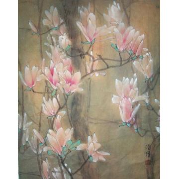 何洵瑶国画花鸟玉蘭字画之家