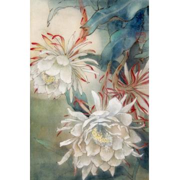 何洵瑶国画花鸟月夜花字画之家