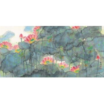 董希源国画花鸟横荷花字画之家