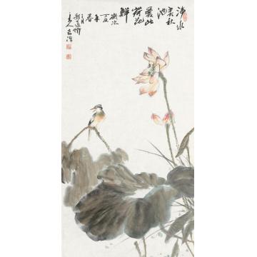 董希源国画花鸟涉水弄秋池字画之家