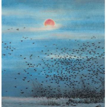 董希源油画风景大雁字画之家