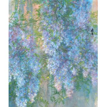 董希源国画花鸟紫藤字画之家