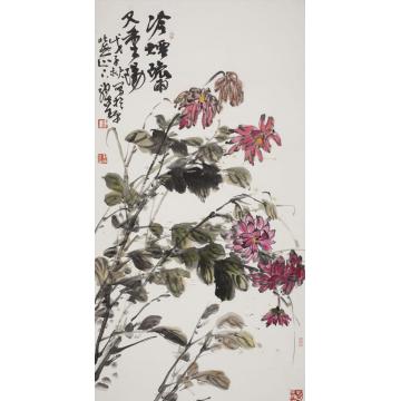 郭煌国画花鸟冷烟疏雨又重阳字画之家