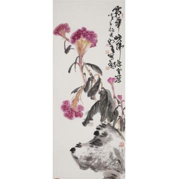 郭煌国画花鸟霜华晚拂绛云冠字画之家