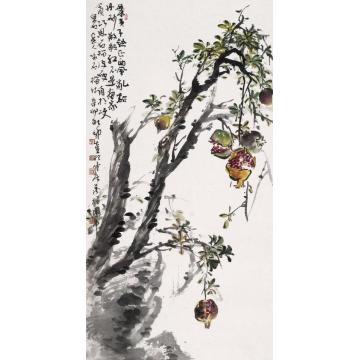 郭煌国画花鸟叶黄子熟正西风字画之家