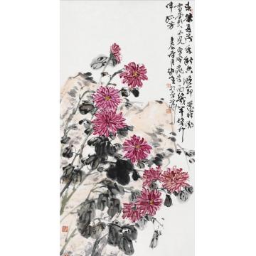 郭煌国画花鸟秋菊晚秀字画之家