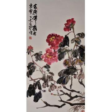 郭煌国画花鸟含香带露舞东风字画之家