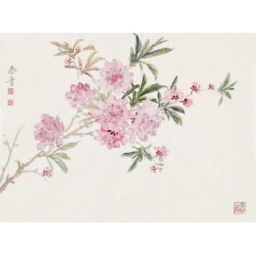 宋秦晋国画花鸟碧桃字画之家