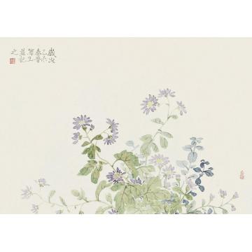 宋秦晋国画花鸟小紫菊字画之家