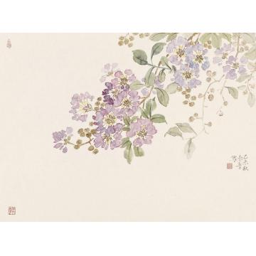 宋秦晋国画花鸟紫薇细语字画之家