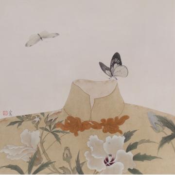 鲍莺国画花鸟海上遗韵之八字画之家