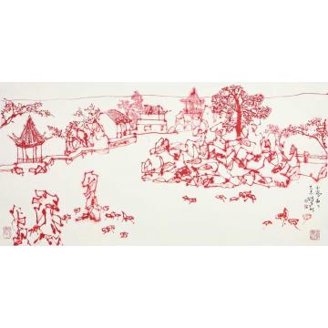 杨正新油画风景小亭幽幽字画之家