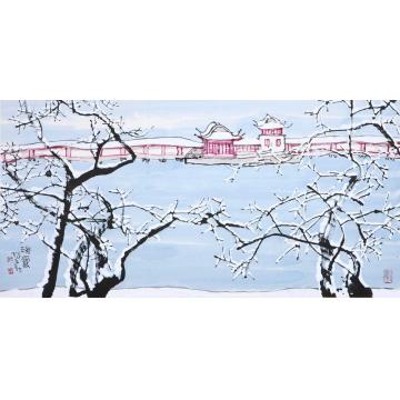 杨正新油画风景瑞雪兆丰字画之家