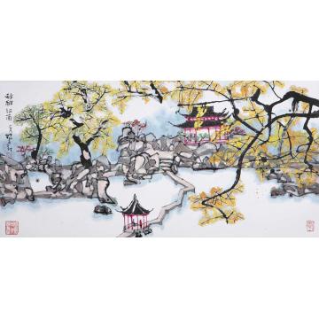 杨正新油画风景秋酣江南字画之家