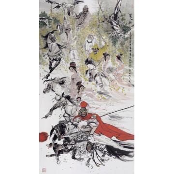 袁辉国画人物丽人行字画之家