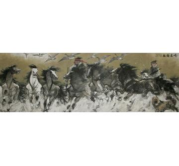 袁辉国画人物嘎达梅林字画之家